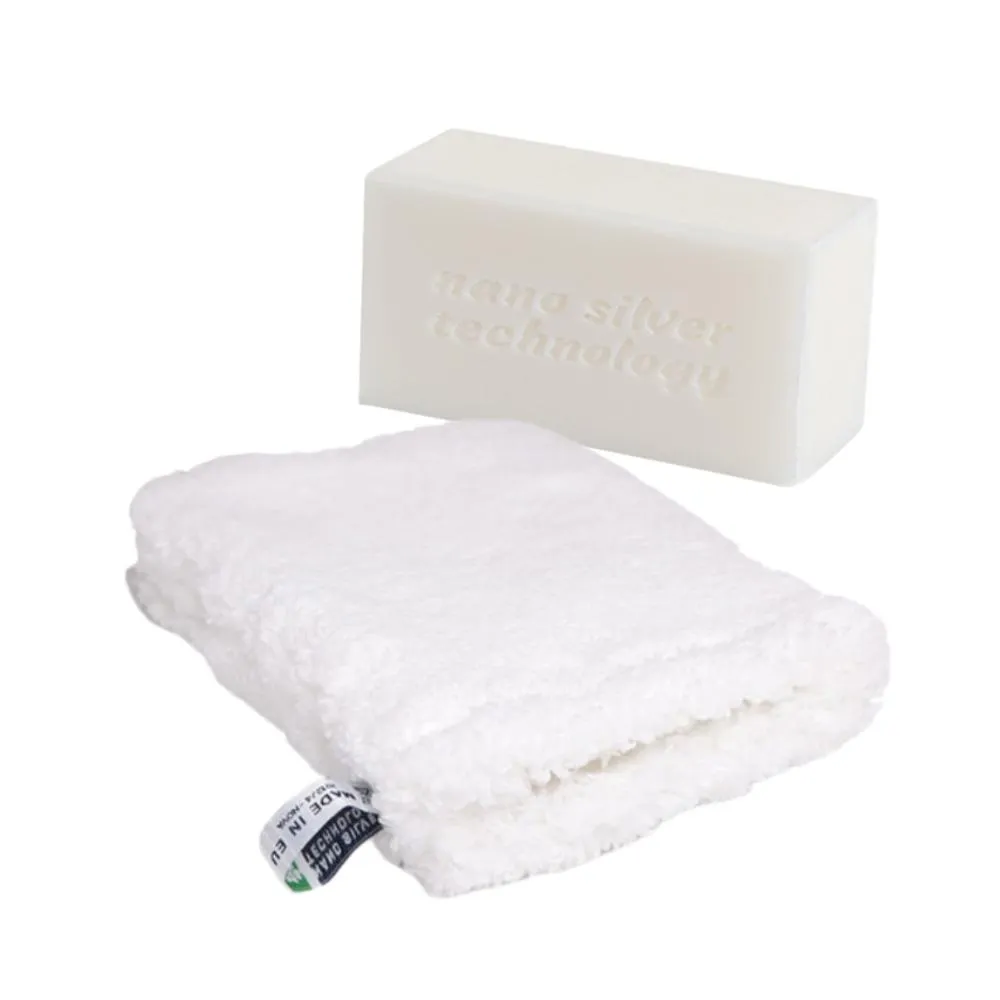 Raypath nano silver rinkinys su pirštine kūnui prausti ir prižiūrėti ir muilu kūnui 100g