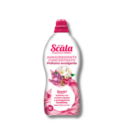 Koncentruotas audinių minkštiklis Jazminas ir Pačiuliai SCALA 1500ml (60 SKALBIMŲ)