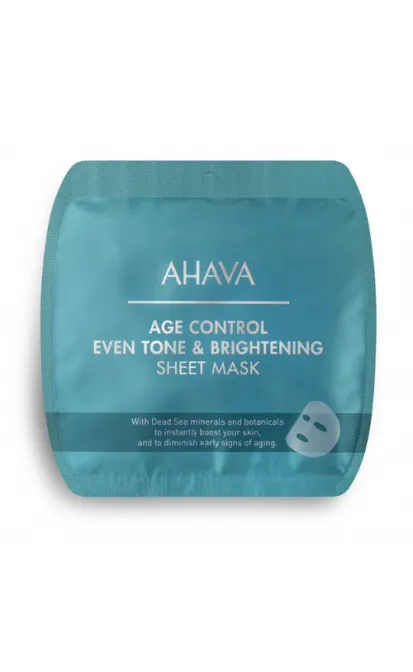 AHAVA AGE CONTROL ODOS TONĄ VIENODINANTI IR ŠVIESINANTI LAKŠTINĖ VEIDO KAUKĖ, 1 vnt