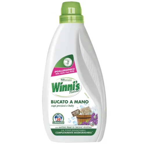 EKOLOGIŠKAS SKALBIKLIS VAIKŲ DRABUŽIAMS SU ALEPPO MUILU WINNI S 750ML 