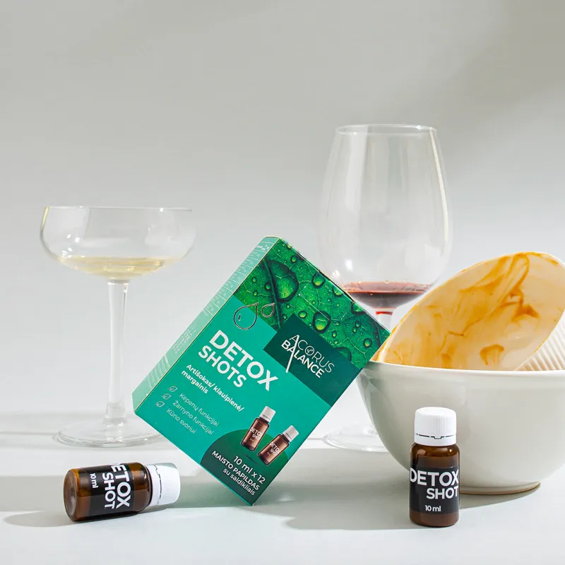 PASKUT.VNT!!! DETOX SHOTS, kepenims / žarnynui, 12 vnt.