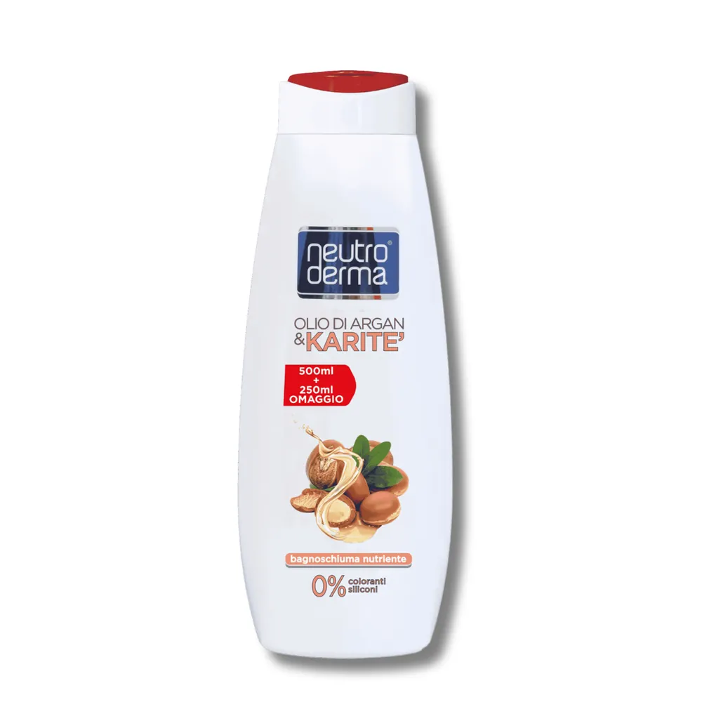 Švelnios kūno prausimosi putos Arganų aliejus ir Karitė Neutro Derma 750ml